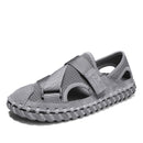 Summer Hollow Men's Soft Bottom Beach Shoes Breathable Mesh Sandals